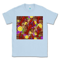 Dusty Blue mardi gras crawfish and lemons Classic Tee - Jasminsmagicworld