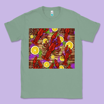 Mardi Gras Crawfish And Lemons Classic Tee Designed By Jasminsmagicworld