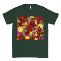 Sports Green mardi gras crawfish and lemons Classic Tee - Jasminsmagicworld