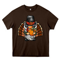 Chocolate Brown thanksgiving turkey gnome Heavy Core Tee - BarkalooDesign