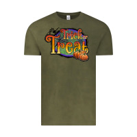 Vintage Olive trick or treat white Vintage Tee - JahusDesignShop