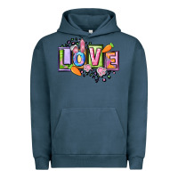 Pigment Midnight Navy Easter love Happy Easter Day Urban Hoodie - CowGirlArtShop