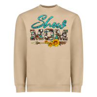 Show Mom Aztec Cowhide Sunflower And Arrow Heavyweight Sweatshirt | Teevron
