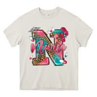 Cream western nurse Heavy Core Tee - texasbilliewilder