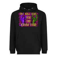Black mardi gras i'm just here for the craw fish with lobster Heavyweight Hoodie - RanaPortraitStore