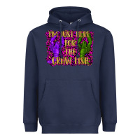 Navy mardi gras i'm just here for the craw fish with lobster Heavyweight Hoodie - RanaPortraitStore