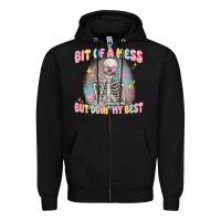 Black bit of a mess but doing my best Zipper Hoodie - MaliasSmallBusiness