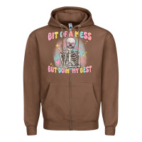 Chestnut bit of a mess but doing my best Zipper Hoodie - MaliasSmallBusiness