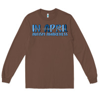 Chestnut in april we wear blue autism awareness Long Sleeve Tee - MaliasSmallBusiness