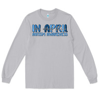 Moon Dust in april we wear blue autism awareness Long Sleeve Tee - MaliasSmallBusiness