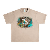 French Oak indian headress sunflower leopard Urban Heavy Tee - AdoDesignShop