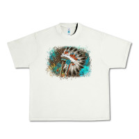 Pistachio indian headress sunflower leopard Urban Heavy Tee - AdoDesignShop