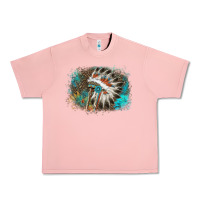 Salmon indian headress sunflower leopard Urban Heavy Tee - AdoDesignShop