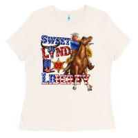 Bone western sweet land of liberty 4th july billie wilder Ladies Tee - texasbilliewilder