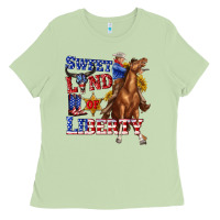 Matcha western sweet land of liberty 4th july billie wilder Ladies Tee - texasbilliewilder