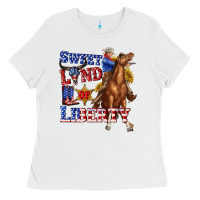 White western sweet land of liberty 4th july billie wilder Ladies Tee - texasbilliewilder