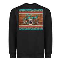 Black show mom aztec cowhide leopard heifer Heavyweight Sweatshirt - Artiststas