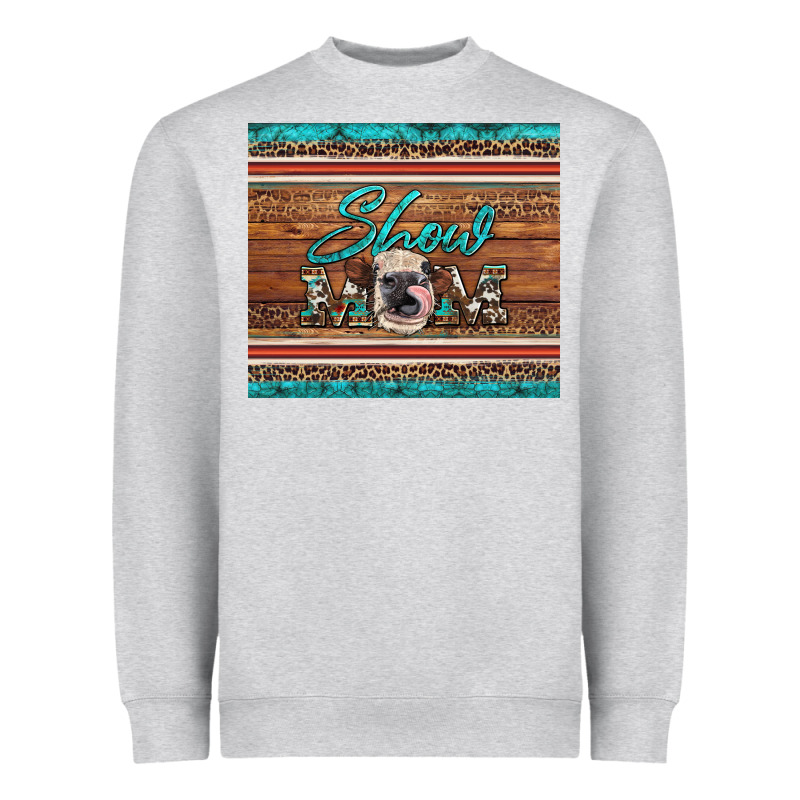 Show Mom Aztec Cowhide Leopard Heifer Heavyweight Sweatshirt by Artiststas | Teevron
