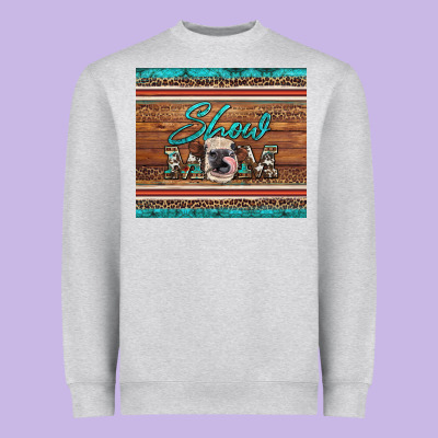 Show Mom Aztec Cowhide Leopard Heifer Heavyweight Sweatshirt Designed By Artiststas