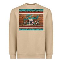 Mushroom show mom aztec cowhide leopard heifer Heavyweight Sweatshirt - Artiststas