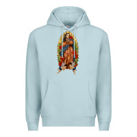 Blue Mist Lady of Guadalupe with Roses Premium Hoodie - texasbilliewilder