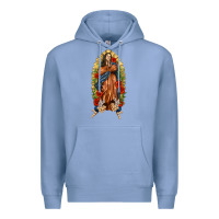 Colony Blue Lady of Guadalupe with Roses Premium Hoodie - texasbilliewilder