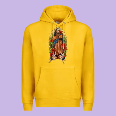 Lady Of Guadalupe With Roses Premium Hoodie Designed By Texasbilliewilder
