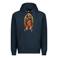 Navy Lady of Guadalupe with Roses Premium Hoodie - texasbilliewilder