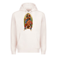 Pale Pink Lady of Guadalupe with Roses Premium Hoodie - texasbilliewilder