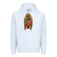 White Lady of Guadalupe with Roses Premium Hoodie - texasbilliewilder