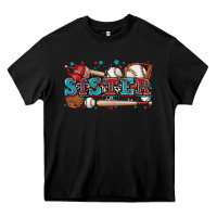 Black sister baseball Heavy Core Tee - Zillion Design Studio