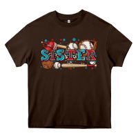 Chocolate Brown sister baseball Heavy Core Tee - Zillion Design Studio