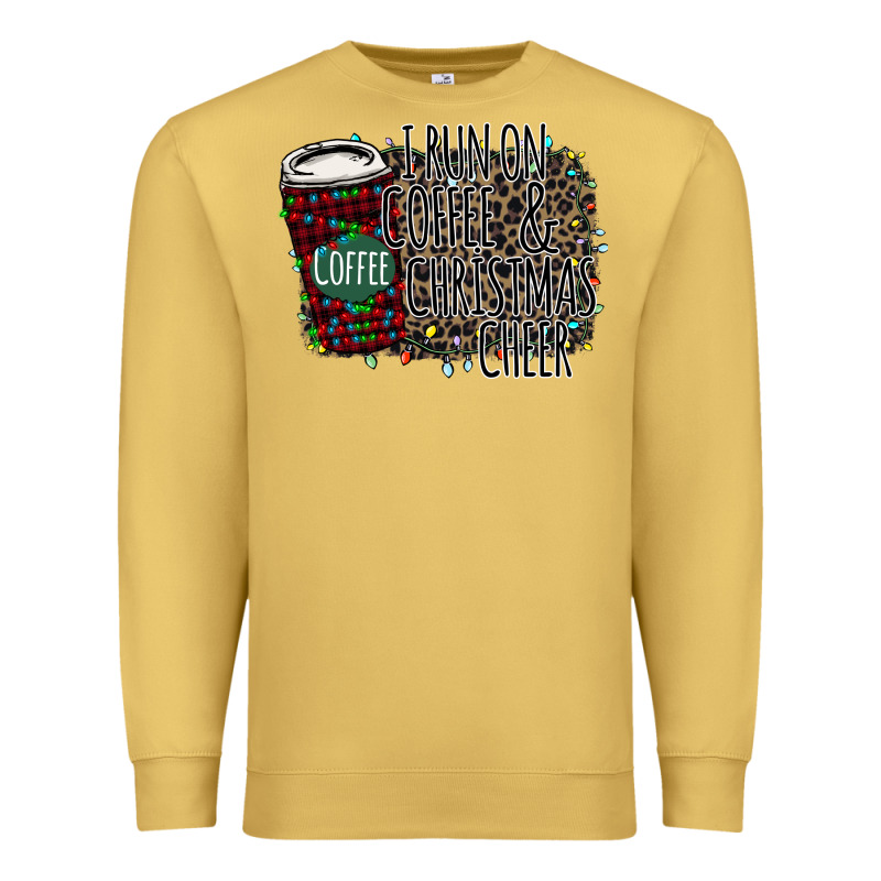 I Run On Coffee And Christmas Cheer Premium Sweatshirt by Bettercallsaul | Teevron