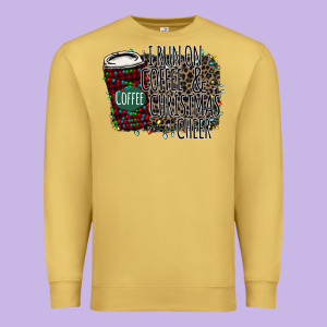 I Run On Coffee And Christmas Cheer Premium Sweatshirt Designed By Bettercallsaul