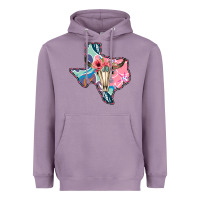 Lavender Texas Boho Bull Skull Heavyweight Hoodie - Bettercallsaul