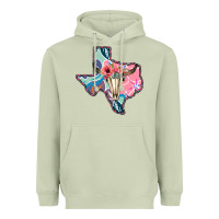 Matcha Texas Boho Bull Skull Heavyweight Hoodie - Bettercallsaul
