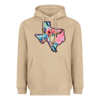 Mushroom Texas Boho Bull Skull Heavyweight Hoodie - Bettercallsaul