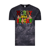 Cloud Black merry and bright with christmas tree  cakes ado Vintage Tee - AdoDesignShop