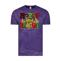 Cloud Purple merry and bright with christmas tree  cakes ado Vintage Tee - AdoDesignShop