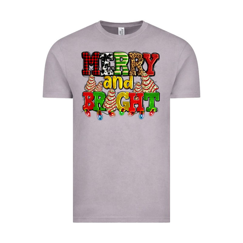 Merry And Bright With Christmas Tree  Cakes Ado Vintage Tee by AdoDesignShop | Teevron