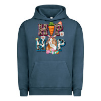 Pigment Midnight Navy Western hip hop bunny Easter Day Urban Hoodie - CowGirlArtShop