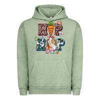 Pigment Oil Green Western hip hop bunny Easter Day Urban Hoodie - CowGirlArtShop