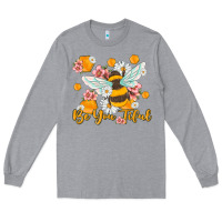 Heather Grey be you tiful Long Sleeve Tee - MaliasSmallBusiness