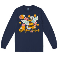 Navy be you tiful Long Sleeve Tee - MaliasSmallBusiness