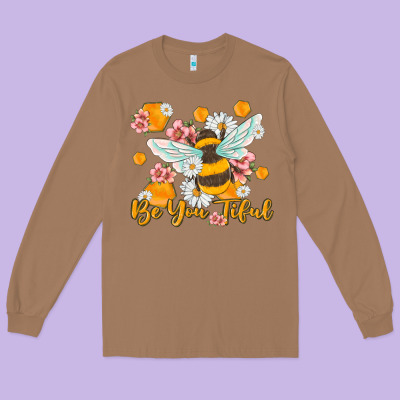Be You Tiful Long Sleeve Tee Designed By Maliassmallbusiness