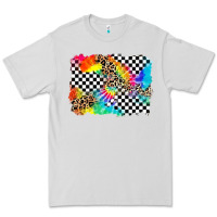 Dove Grey race leopard tie dye background Premium Tee - Zillion Design Studio