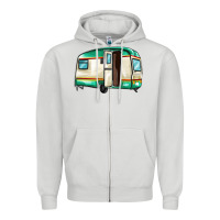Dove Grey caravan Zipper Hoodie - MaliasSmallBusiness