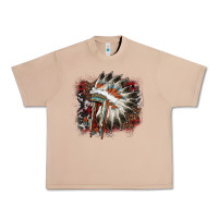 Burro İndian Headress Cowhide Urban Heavy Tee - AdoDesignShop