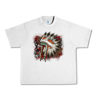 Lunar Rock İndian Headress Cowhide Urban Heavy Tee - AdoDesignShop