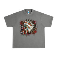 Tornado İndian Headress Cowhide Urban Heavy Tee - AdoDesignShop